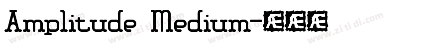 Amplitude Medium字体转换